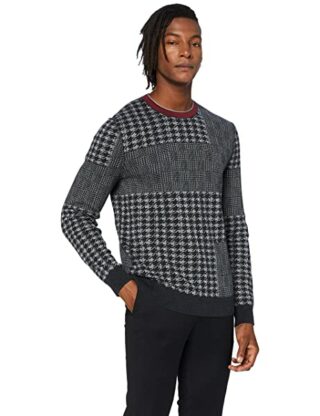 BOSS Andstooth Strickpullover Herren, Grau