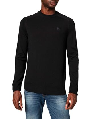 BOSS Anserlot Strickpullover Herren, Schwarz