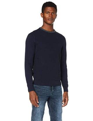 BOSS Ayakop Strickpullover Herren, Blau