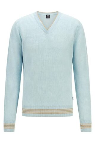 BOSS Hardi V-Ausschnitt Pullover Herren, Blau