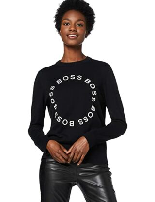 BOSS Ihannon Kaschmir Pullover Damen, Schwarz