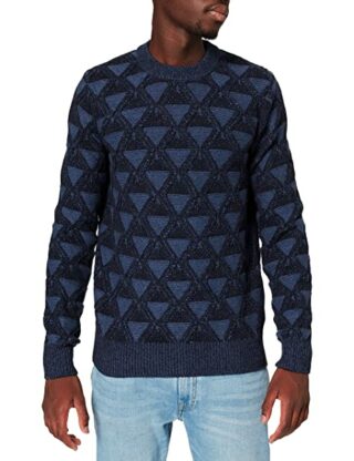 BOSS Karlbert Strickpullover Herren, Blau