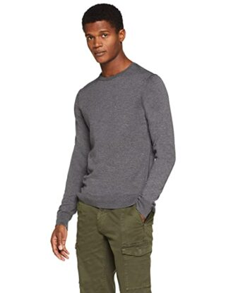 BOSS Kwasiros Strickpullover Herren, Grau