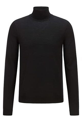 BOSS Musso-P Rollkragen Pullover Herren, Schwarz