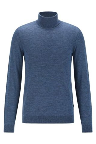 BOSS Musso Rollkragen Pullover Herren, Blau