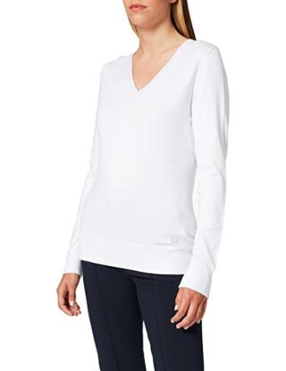BRAX Kim X Light V-Ausschnitt Pullover Damen, Weiß