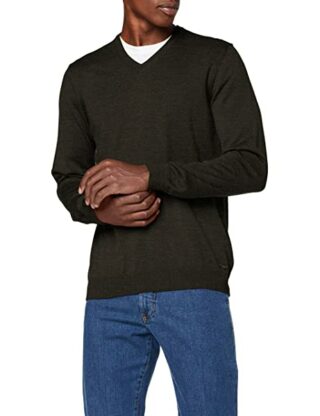 BRAX Vico V-Ausschnitt Pullover Herren, Grün