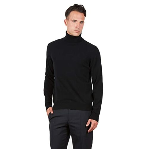 BRUNELLA Rollkragen Pullover Herren, Schwarz