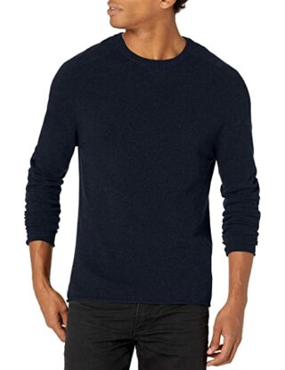 Billy Reid Silk Saddle Crew Kaschmir Pullover Herren, Blau