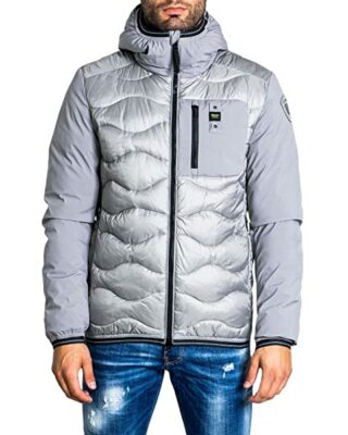 Blauer Daunenjacke Herren, Grau