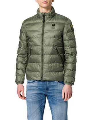Blauer Giubbini Corti Imbottito Ovatta Steppjacke Herren, Grün