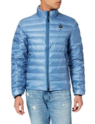 Blauer Giubbini Corti Imbottito Piuma Steppjacke Herren, Blau