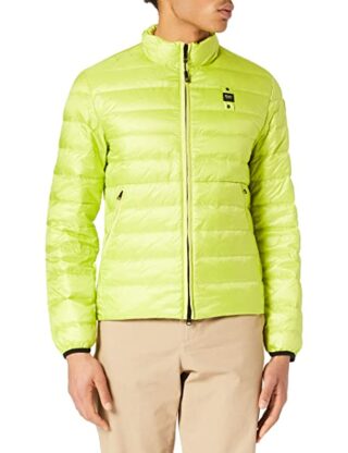 Blauer Giubbini Corti Imbottito Piuma Steppjacke Herren, Gelb