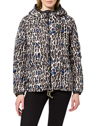 Blauer Reversibile Strickjacke Damen, Beige