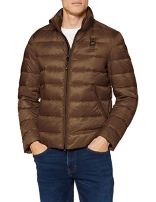 Blauer Steppjacke Herren, Braun