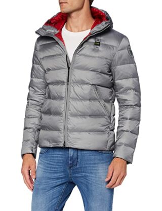 Blauer Steppjacke Herren, Grau