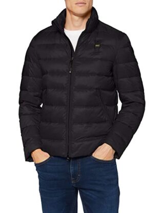 Blauer Steppjacke Herren, Schwarz