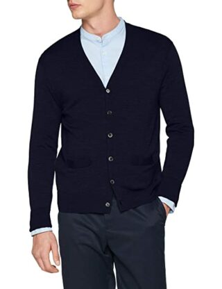 Brooks Brothers Easycare Cardigan Herren, Blau