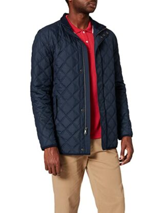 Brooks Brothers Quilted Walking Wollmantel Herren, Blau