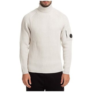 C.P. Company Rollkragen Strickpullover Herren, Weiß