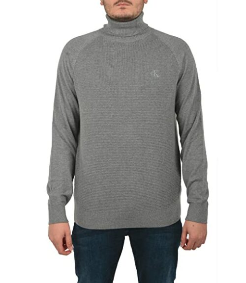 Calvin Klein Rollkragen Pullover Herren, Grau