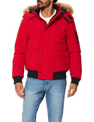 Calvin Klein Trimmed Daunenjacke Herren, Rot