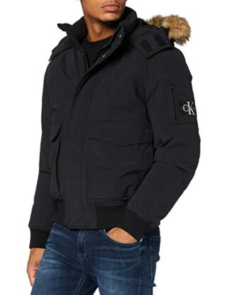 Calvin Klein Trimmed Daunenjacke Herren, Schwarz