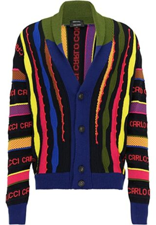Carlo Colucci Cardigan Herren, Blau