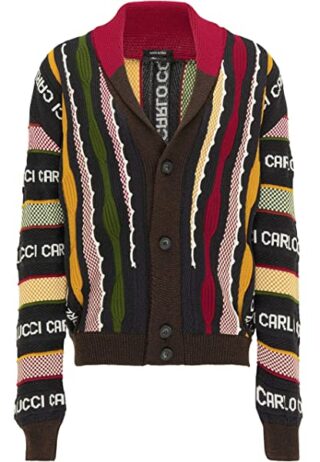 Carlo Colucci Cardigan Herren, Grau