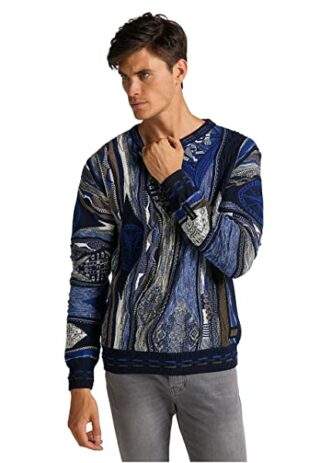 Carlo Colucci Strickpullover Herren, Blau