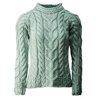 Carraig Donn Raglan Strickpullover Damen, Grün