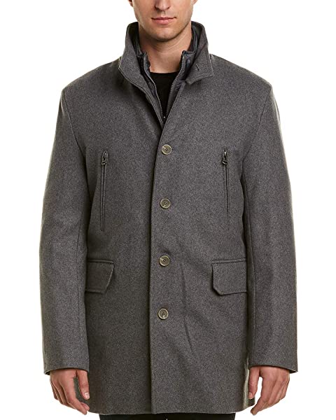 Cole Haan Wool Topper Wollmantel Herren, Grau Cole Haan Wool Topper Wollmantel Herren, Grau