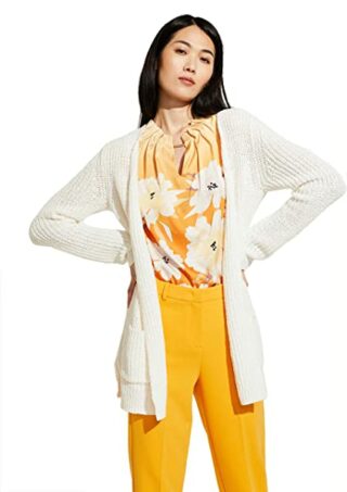 Comma Strickjacke Damen, Weiß