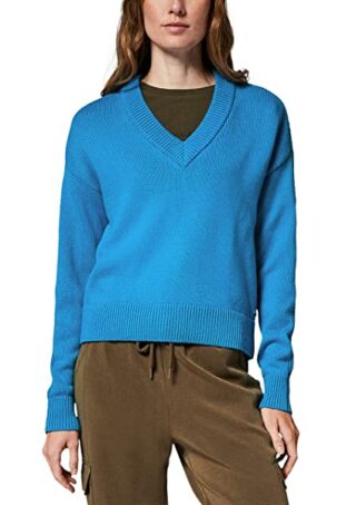 Comma Strickpullover Damen, Blau