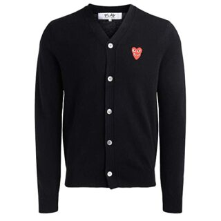 Comme des Garçons Play Strickjacke Herren, Schwarz
