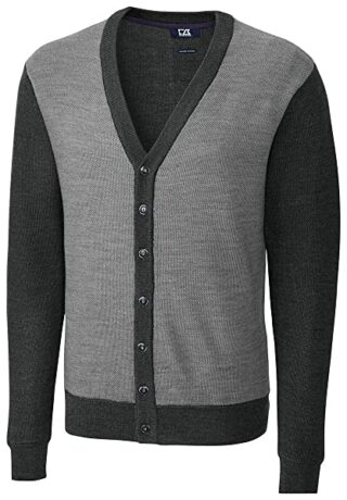 Cutter & Buck Buck Cornish Cardigan Herren, Grau