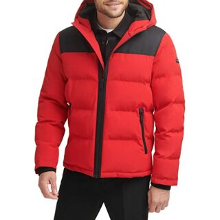 DKNY Shawn Quilted Steppjacke Herren, Rot