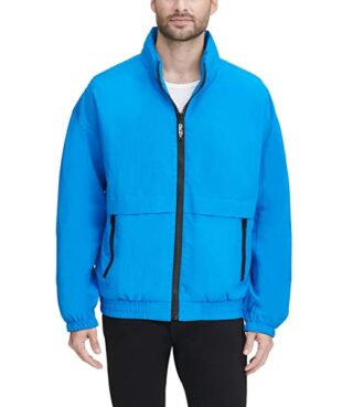 DKNY Water Resistant Taslan Blouson Herren, Blau