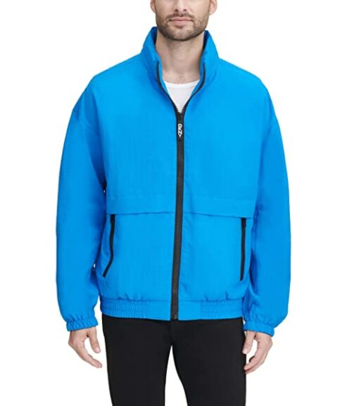 DKNY Water Resistant Taslan Blouson Herren, Blau