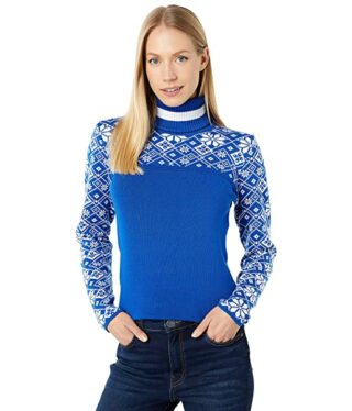 Dale of Norway Mount Red Rollkragen Pullover Damen, Blau