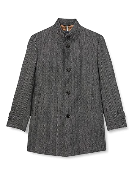 Daniel Hechter Herringbone Wollmantel Herren, Grau Daniel Hechter Herringbone Wollmantel Herren, Grau