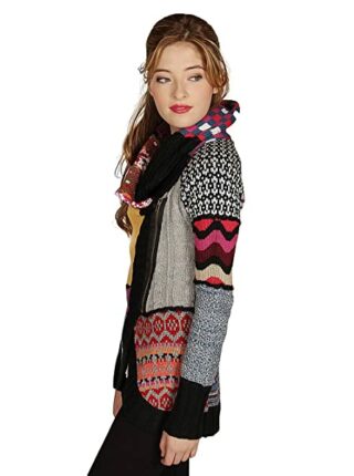 Desigual 37J2151 Cardigan Damen, Schwarz
