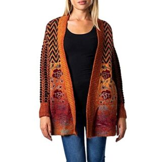 Desigual Boho Strickjacke Damen, Orange