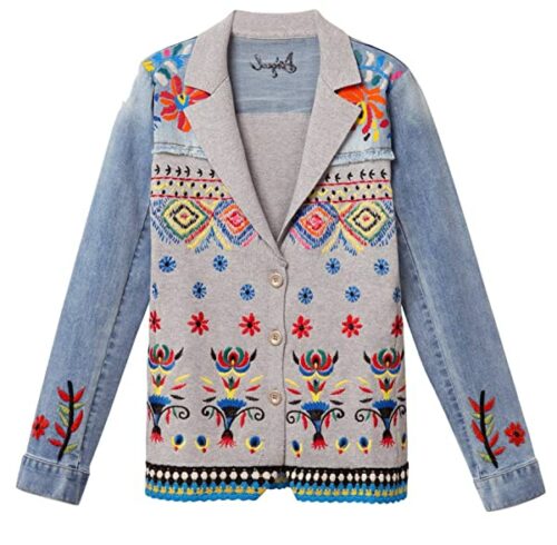 Desigual Ginebra Barbara Strickjacke Damen, Blau