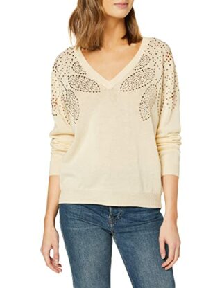 Desigual JERS_Bhopal Strickjacke Damen, Beige