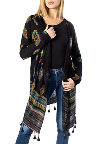 Desigual JERS_chill Cardigan Damen, Schwarz
