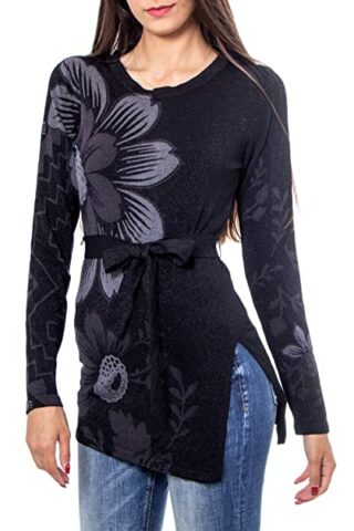 Desigual Lua Pullover Damen, Schwarz