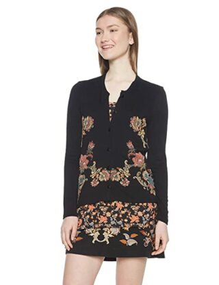 Desigual Sweat_Daniela Strickjacke Damen, Schwarz