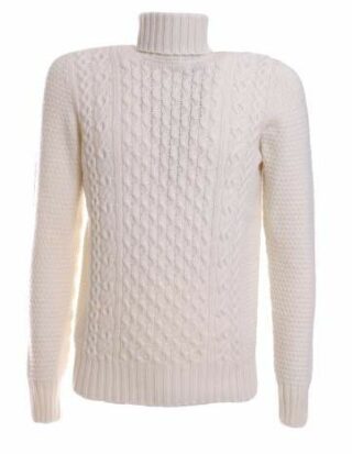 Drumohr D4W124AR Rollkragen Strickpullover Herren, Weiß