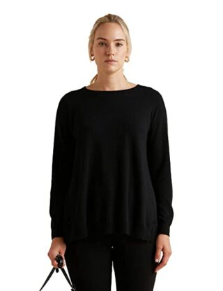 Elena Mirò Kaschmir Pullover Damen, Schwarz